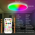 thumbnail image 3 of Absorbe la luz del domo Irfora A C110-120V 24W Intelliegnt 84LEDs Luz de techo BT/ Modo de conexión inalámbrica Aplicación de teléfono Tuya y Control de control Admite 16 millones de cambios de colore Irfora Absorbe la luz del domo, 3 of 7