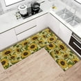 thumbnail image 2 of Sunflower Kitchen Rugs Sets of 2, Sunflower Kitchen Mat Yellow Kitchen Rug Washable Non-Slip Kitchen Sink Floor Mat Sunflower Kitchen Decor, 2 of 6