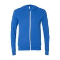 thumbnail image 2 of Unisex Triblend Full-Zip Lightweight Hoodie - TRUE ROYAL TRIB - M, 2 of 3
