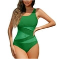 thumbnail image 2 of Women's Swimsuits Bikinis One Piece Under $10 Summer Solid Color With Chest Cushion And No Steel Support Backless Strap Swimsuit, 2 of 4
