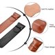 thumbnail image 3 of Portalápices de cuero PU, estuche de cuero portátil, bolsa clásica para pluma estilográfica, bolígrafo, lápiz óptico (marrón y negro), 2 uds., 3 of 5