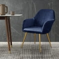 thumbnail image 5 of Shukii Velvet Dining Chair Covers Set of 4 Tibetan Blue Chair Slipcovers Chair Protector Cover, 5 of 6