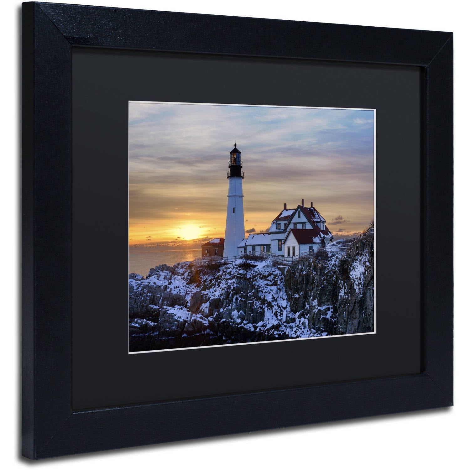 Trademark Fine Art "Maine Classic" Canvas Art by Michael Blanchette Photography Black Matte, Black Frame