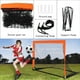 thumbnail image 3 of Portería de Fútbol para Niños Negra, Portería de Fútbol de Entrenamiento Móvil Plegable Portátil, 3 of 5