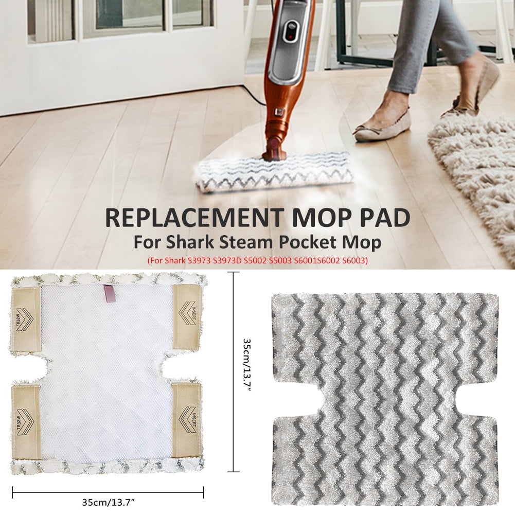 Household Microfiber Cleaning Pad Antoble 2 Pack Dirt Grip Pads Replacement for Shark Klik n Flip Steam Mop 