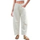 thumbnail image 1 of WILLBEST Pantalones Mujer Pantalones Vaqueros de Tiro Medio para Mujer, de Pierna Ancha, Cortos, Cómodos, Elásticos, Holgados, Estilo Boyfriend Con Bolsillos, Ropa Informal Mediana, 1 of 7