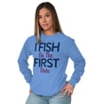 thumbnail image 3 of Fishing Girls Cute Flirty First Date Women's Long Sleeve T Shirt Brisco Brands L, 3 of 5