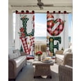 thumbnail image 3 of Love Christmas Black Out Curtains 72 Inch Long, Light Blocking Drapes with Black Liner, Tropical Tree Red Black Plaid Xmas Thermal Insulated Blackout Curtains for Bedroom Living Room 52"x72" 2 Panels, 3 of 8