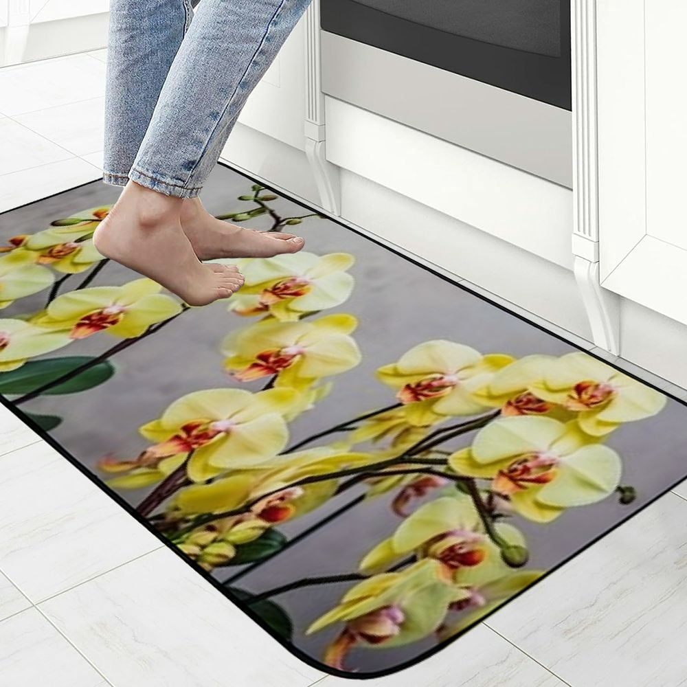 Qinduosi Decorative Door Mat, Door Mat with Non-Slip Rubber Backing, Cleaning, Traps Dirt, for Entry, Patio, Garage - Flower Floral Nature Blossom Bloom 19.68*47.24 in