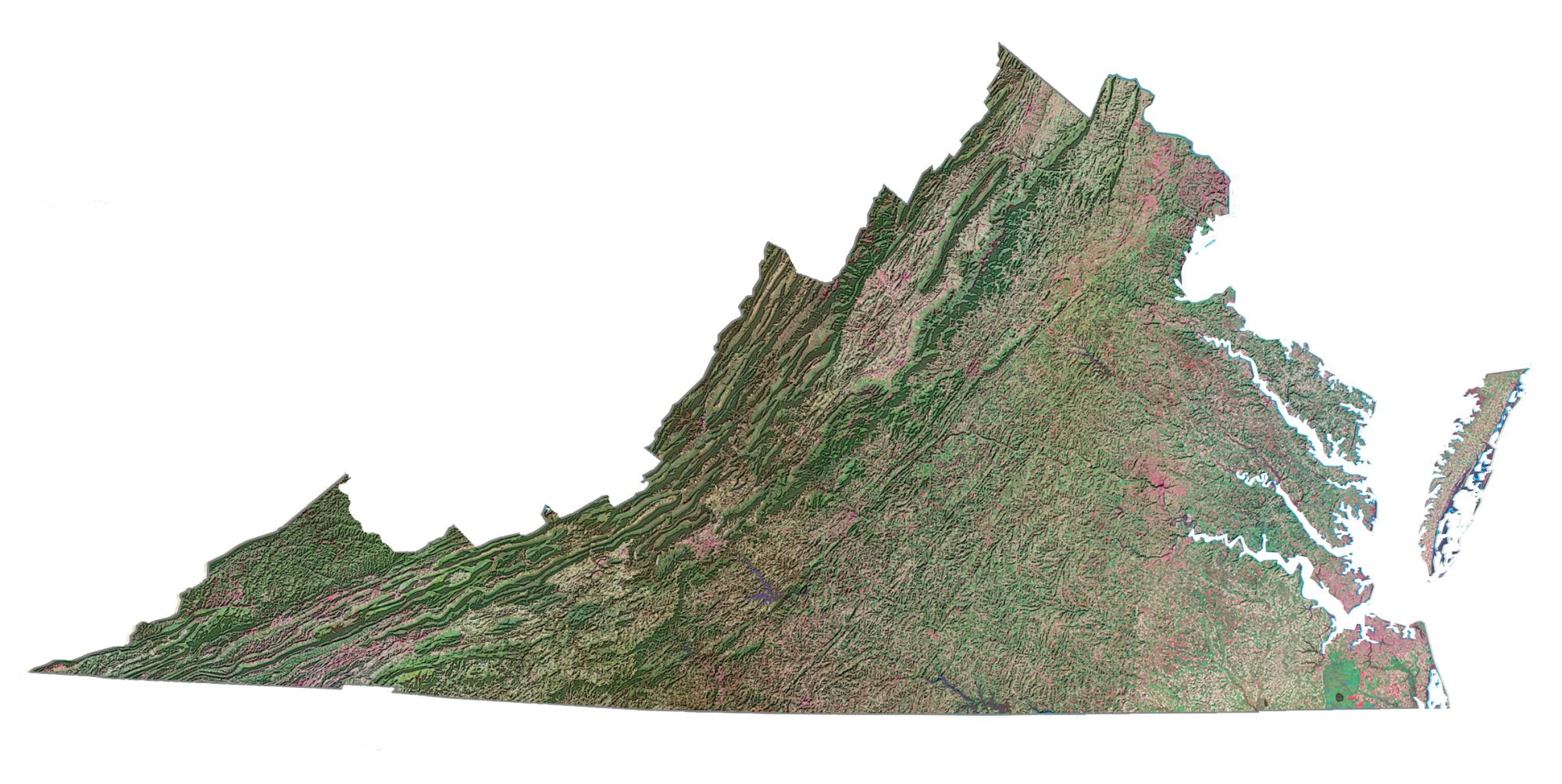 Satellite View Of Virginia Virginia Satellite Map - Large Map Vivid Imagery-20 Inch By 30 Inch  Laminated Poster With Bright Colors And Vivid Imagery-Fits Perfectly In  Many Attractive Frames - Walmart.com