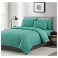 thumbnail image 2 of han chong Liam Turquoise Queen Size Bed in a Bag Comforter Set - 7 Pieces Coin Pattern Lightweight Comforter with Bed Sheets, Pillowcases & Shams Bedding Set for All, 2 of 9