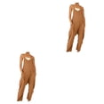 thumbnail image 1 of Guardurnaity Mono holgado Monos con bolsillos sólidos Mono sin mangas Monos Pantalones recortados de pierna ancha amigables con la piel Tallas Type4 NO4, 1 of 6