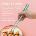 thumbnail image 6 of Gnwei Chopsticks Reusable Dishwasher Safe, 7.3 inches Premium Non-slip Lightweight Fiberglass Chop Sticks, Japanese Chinese Chopstick Gift Set for Party, 5 Pairs, 6 of 9