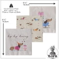 thumbnail image 6 of 60 Count Birthday Dachshund Hotdog Birthday Napkins, 3 Packs of 20, 3 Ply Paper, Standard Size, Size, 6.75 x 6.75 Inches, Multi Color, 6 of 6