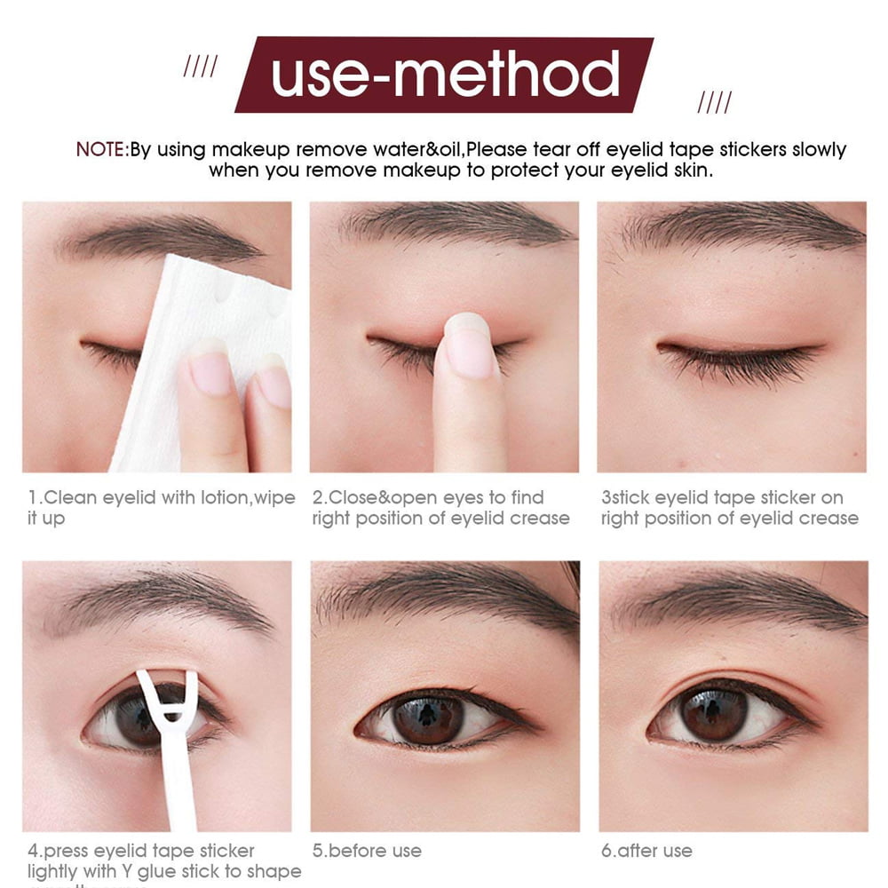 Double Eyelid Tape Invisible 576pcs lids by Design Eyelid Strips Waterproof  Eye Lift Tape for Droopy Lids with Fork Rods kit US150