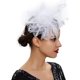 thumbnail image 1 of Song Qing Tocado de plumas para mujer, sombrero para fiesta de té, broche para el pelo, broche, ramillete, diadema nupcial, sombrero Derby, cóctel, boda, 1 of 4