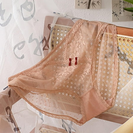 Budget-Friendly: Womens Panties Cotton  Pack de Bragas para Mujer  Women s Plus Size Solid Color Sexy Lace Underwear SOPATENOR Orange XL