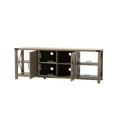 thumbnail image 5 of 68" TV Stand Wood Metal TV Console Industrial Entertainment Center Farmhouse with Storage Cabinets and Shelves, Tobacco Wood, 5 of 5
