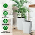 thumbnail image 2 of Garvee 16 Inch Tall Rattan Planter Set of 4, Self Watering Plant Pots with Water Level Monitor, Outdoor and Indoor Flower Pots for Patio, Porch, Living Room, or Home Office, White, 2 of 6