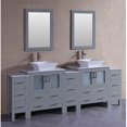 thumbnail image 1 of Mercury Import Group AGR230SQCM3S Ensemble de Coiffeuse Double Bosconi 96 Pouces - Gris, 1 of 1