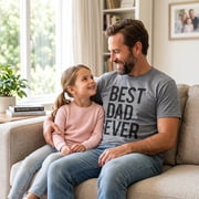 Mens Best Dad Ever T Shirt Funny Tee for Fathers Day Idea for Husband Novelty Graphic Tees