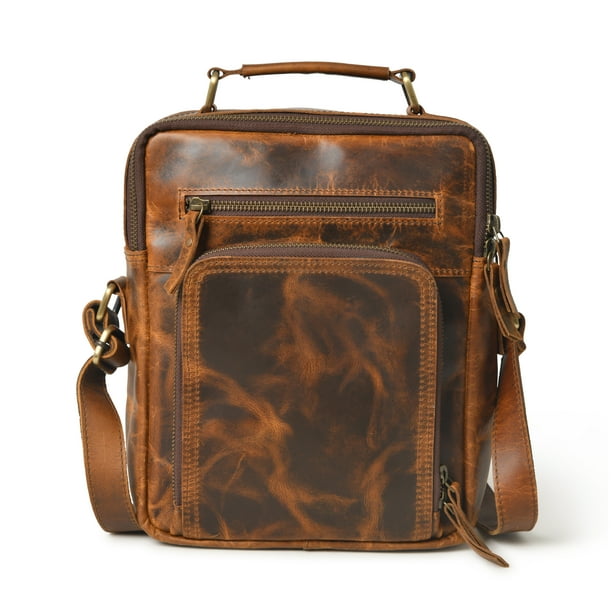 Leather Small Messenger Bag for Men Purse Bag Mens Shoulder Bag