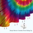 thumbnail image 6 of Colorful Rainbow Tie Dye Spiral Pattern Shower Curtain 72"x84" ,Bathroom Decorative Shower Curtains Set with 12 Hooks,Modern Waterproof Washable Shower Curtain, 6 of 6