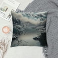 thumbnail image 2 of Orinice Snowy Landscape Mountains Lake Graphic Decorative Cushion Throw Pillow Cover Winter Pillow Case 1PC 18x18in, 2 of 5