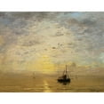 thumbnail image 3 of Hendrik Willem Mesdag 14x12 Black Modern Framed Museum Art Print Titled - Marine (1890), 3 of 5