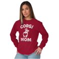 thumbnail image 4 of Corgi Mom Dog Pet Parent Fur Mama Women's Long Sleeve T Shirt Brisco Brands L, 4 of 6