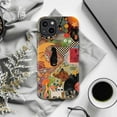 thumbnail image 6 of Trippy Black Cat Retro Art Phone Case, Vintage Grunge Checkerboard Design for iPhone 17 16 15 14 13 12 11 Pro Max Plus Mini, 6 of 6