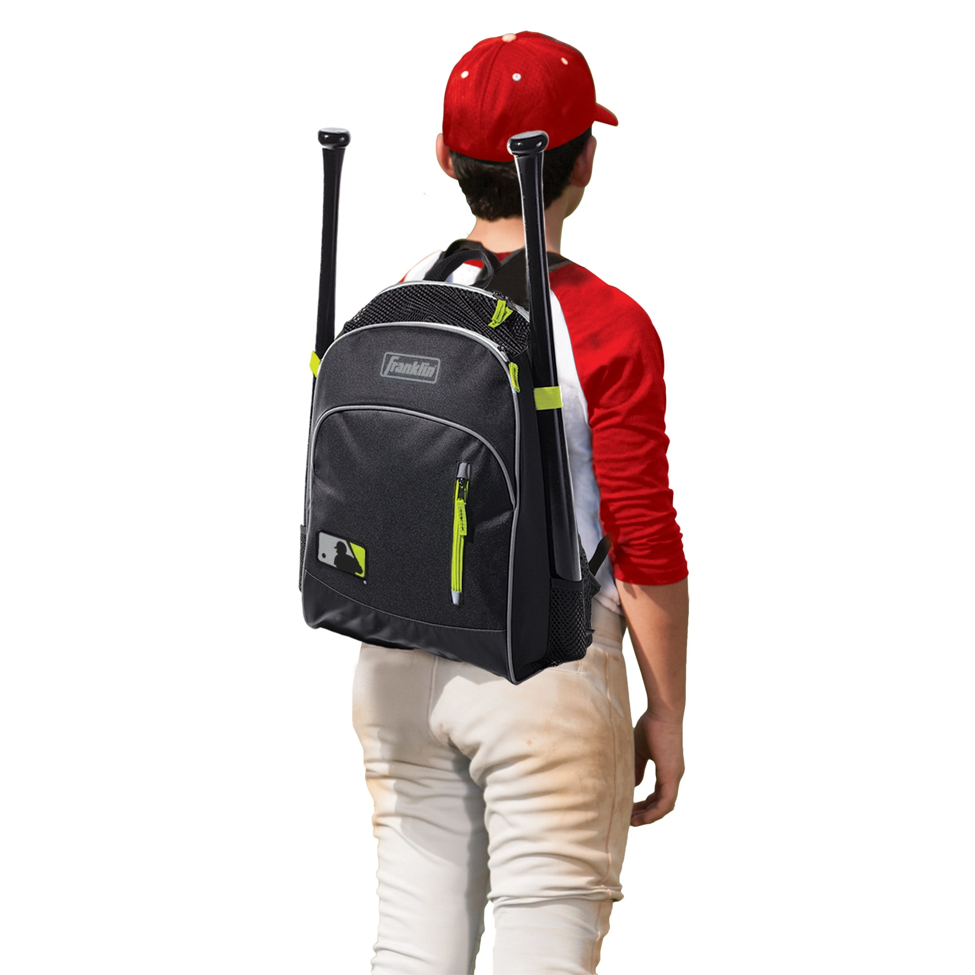 Franklin Sports Youth MLB Batpack Baseball Equipment Bag (Lime)