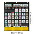 thumbnail image 2 of Gnwei Classroom Monthly Calendar Pocket Chart for Kids Learning, 19.7x23.6 inchs Black Wall Calendar and Weather, Teacher Supplies for Kindergarten Preschool Elementary Homeschool, 2 of 2
