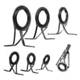 thumbnail image 1 of HEVIRGO 7Pcs Mixed Size Fishing Rod Guides Tip Top Eye Line Rings Building Repair Kit, 1 of 7