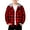 Red, variant on Boys Hooded Flannel Shirt Jacket Kids Buffalo Plaid Button down Shacket for School Holiday Fall Winter Clothes Fashion Coat