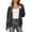 Gray, variant on Women Long Sleeve Shirts Undershirts V Neck Button Cardigan Sweater Fall Tops