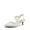 WHITE, variant on Kitten Heels for Women Closed Toe Pointed Toe Low Heel Strappy Pumps Party Dance Wedding Dress Shoes for Women