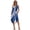 Blue Plumeria Floral Print, variant on Binienty Red Palm Tree Print Sleeveless Swing Pleated Dress, Round Neck Summer Sleeveless Dress Side Pockets Asymmetric Sleeveless Sundress
