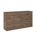 Mainstays Classic 6 Drawer Dresser, Rustic Oak