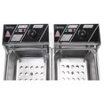 Deep Fryer with 2 Baskets，5000W Deep Fryer, 12L Electric Dual Deep