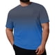 thumbnail image 1 of Tops para hombre, blusas y camisas de manga corta con cuello redondo para hombre, blusa informal grande con cuello redondo y manga corta degradada, blusa de poliéster para hombre, 1 of 5