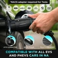 thumbnail image 3 of EVIQO Level 2 EV Charger - 48 Amp, NEMA 14-50, 240V J1772, 25' Cord, Certified, 3 of 7