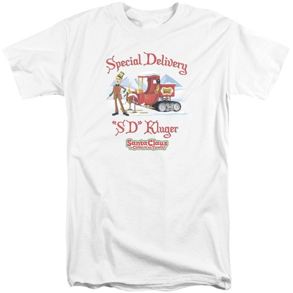 Santa Claus Is Comin To Town/Kluger S/S Adult Tall White
