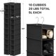 thumbnail image 2 of Organizador colgante simple para el hogar, paquete de 2, 10 estantes, negro, 2 of 6