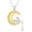 Bunny Necklace with Moon, variant on S925 Sterling Silver Cat/Rabbit/Elephant/Penguin/Panda Necklace for Women Cute Animal Pendant Necklace for Birthday Mothers Day Christmas
