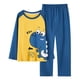 thumbnail image 3 of Pijamas para niños gordos Ropa para niños Pijamas para niños de manga larga de algodón puro fino Plus Fat Plus Traje de verano para niños de talla grande con aire acondicionado para el hogar, 3 of 3