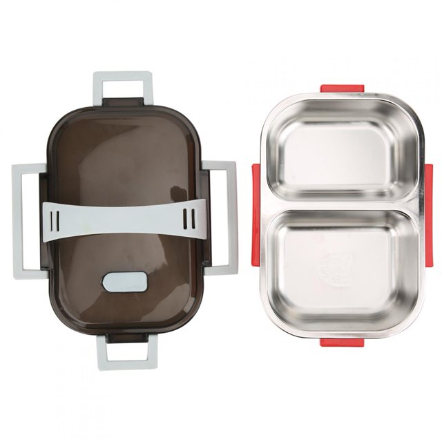 Lunch Box, 304 Stainless Steel Portable Lunch Box Food Container for Outdoor Camping Picnic 700ml 8.3x5.9x2.8in