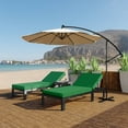 thumbnail image 3 of LeisureMod Chelsea Aluminum Patio Chaise Lounge Chair With Green Cushions, 3 of 15