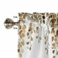 thumbnail image 5 of Spring Kitchen Curtains and Valances Set, Watercolor Brown Eucalyptus Leaves Botanical Plant Rod Pocket Window Valance Window Curtain Panels for Living Room Bedroom Laundry, 27.5x24in, 3 Pieces, 5 of 7