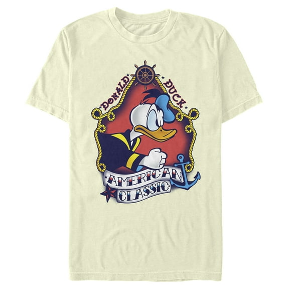Men's Mickey & Friends Sailor Donald Graphic Tee Beige Small